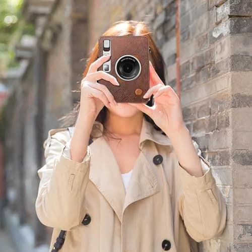 FINTIE Camera Case for Fujifilm Instax Mini EVO Camera with Strap | Premium Synthetic Leather, Vintage Brown thumbnail 7