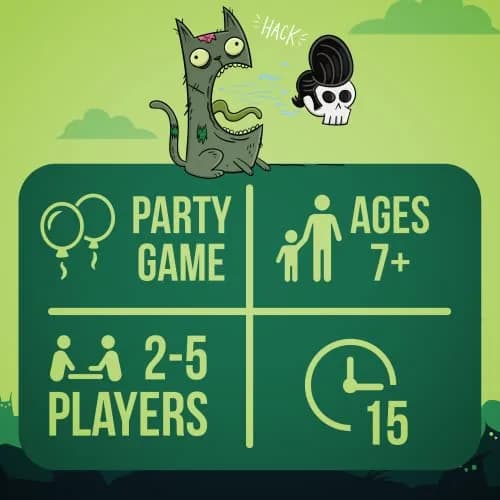 Exploding Kittens Zombie Kittens Card Game 61 Cards | The Only Game Where Dead Players Can Come Back To Life thumbnail 2