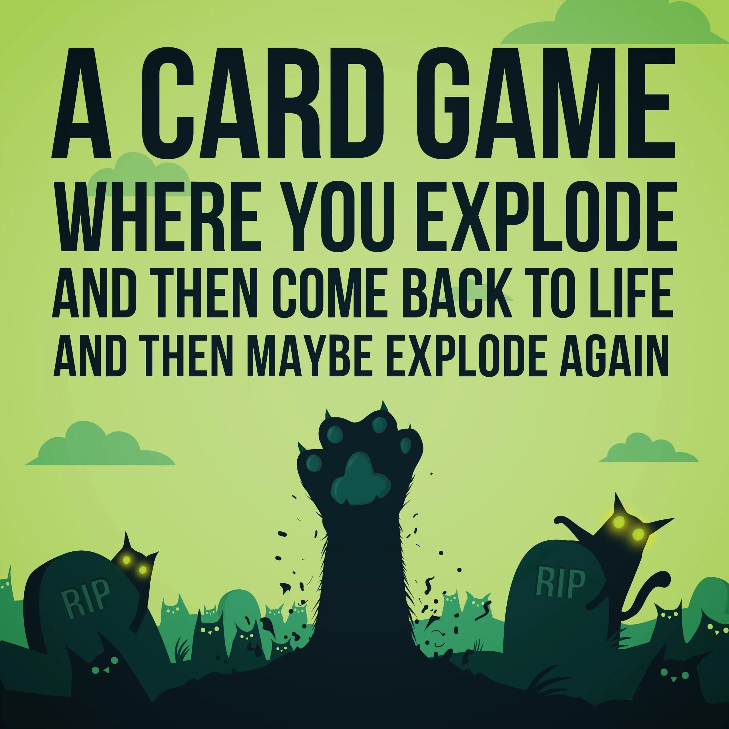 Exploding Kittens Zombie Kittens Card Game 61 Cards | The Only Game Where Dead Players Can Come Back To Life - view 3
