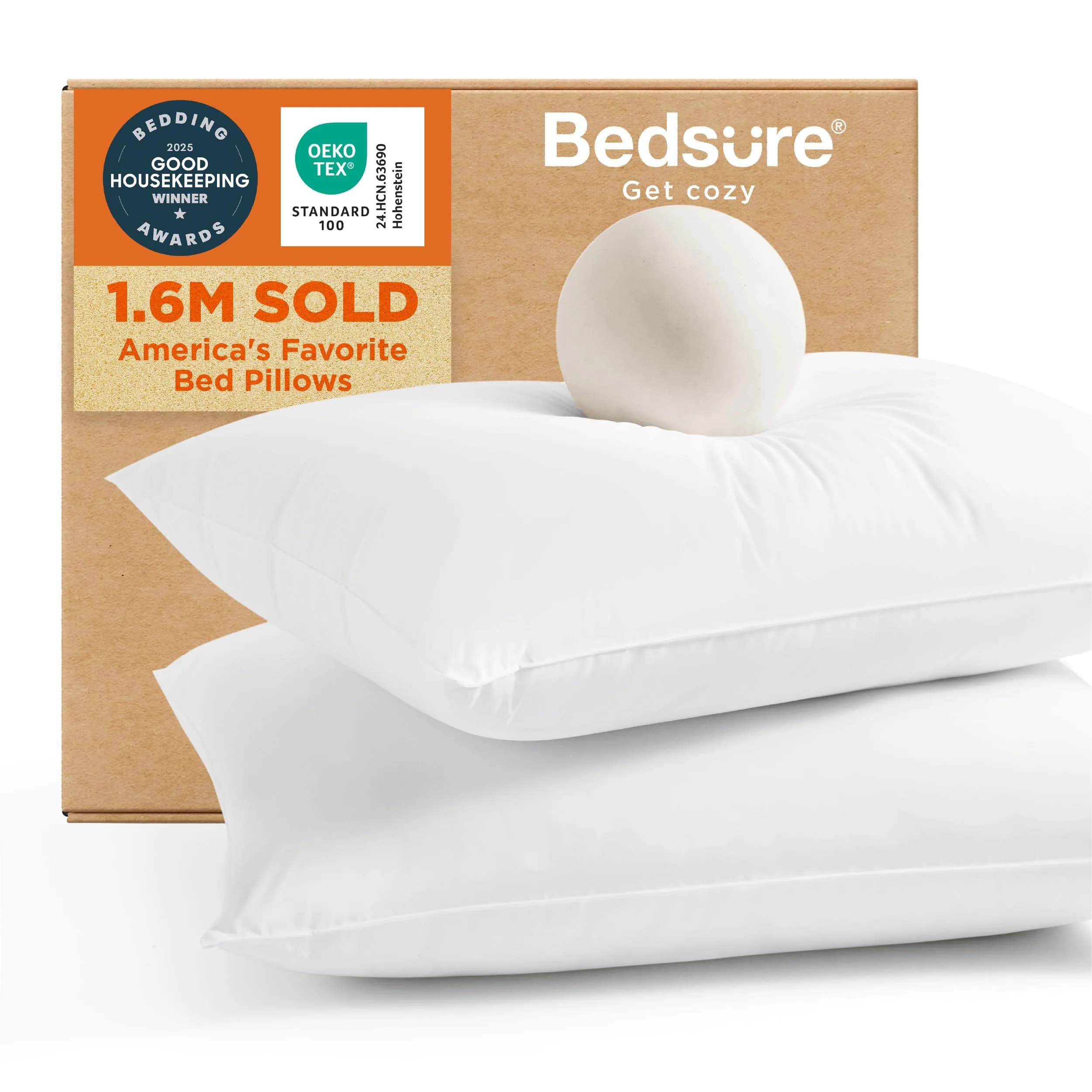 Bedsure King Size Pillow Set of 2 | Cloud-Like Comfort & OEKO-TEX Certified