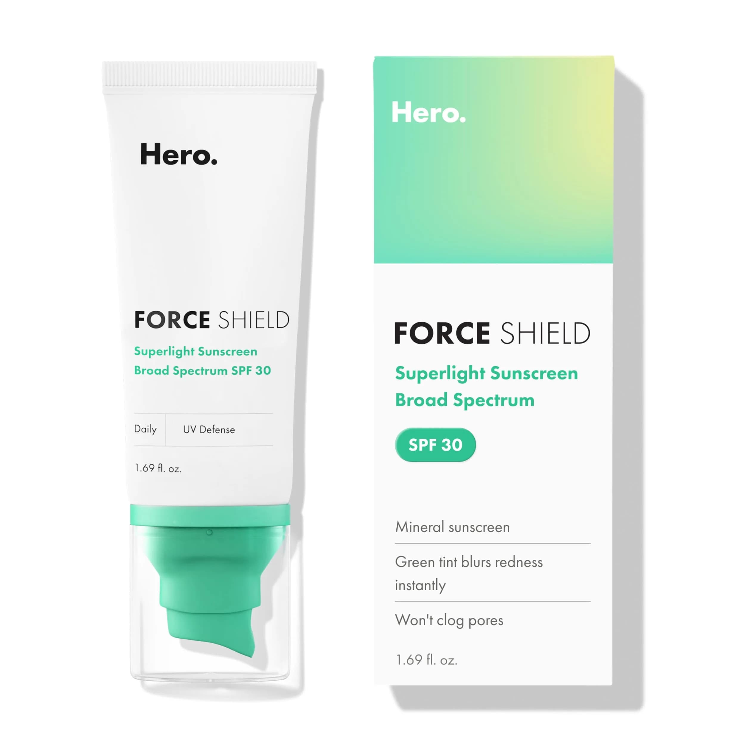 Hero Cosmetics Force Shield Superlight Sunscreen SPF 30, 1.69 Fl Oz | Travel Size - main product image