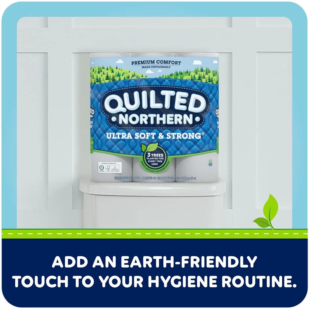 Quilted Northern Ultra Soft & Strong Toilet Paper, 32 Mega Rolls (128 Regular) | Eco-Friendly 2-Ply Bath Tissue - view 8