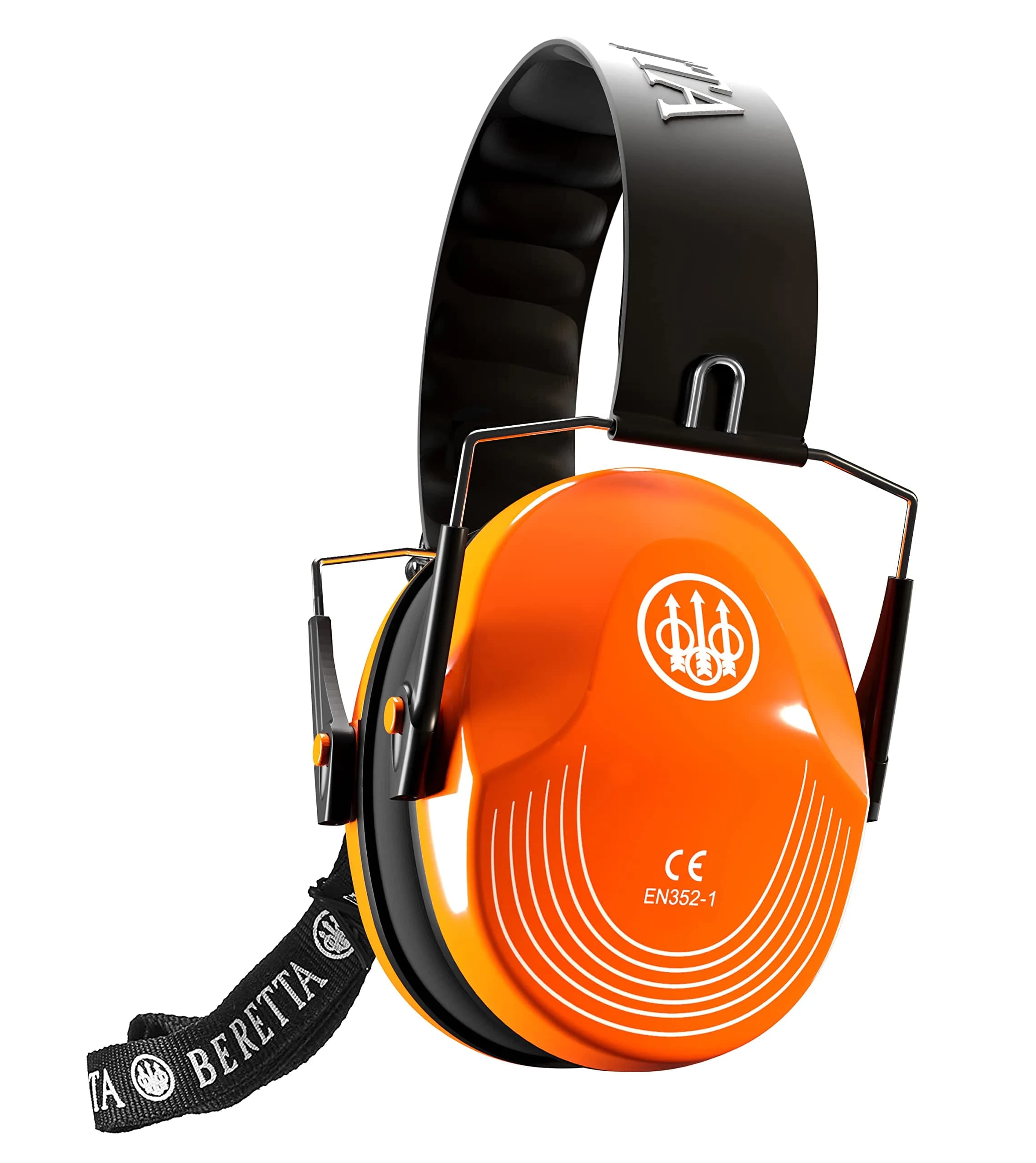 Beretta Safety Pro Earmuff Orange Fluorescent | 25dB NRR Hearing Protection for Shooters