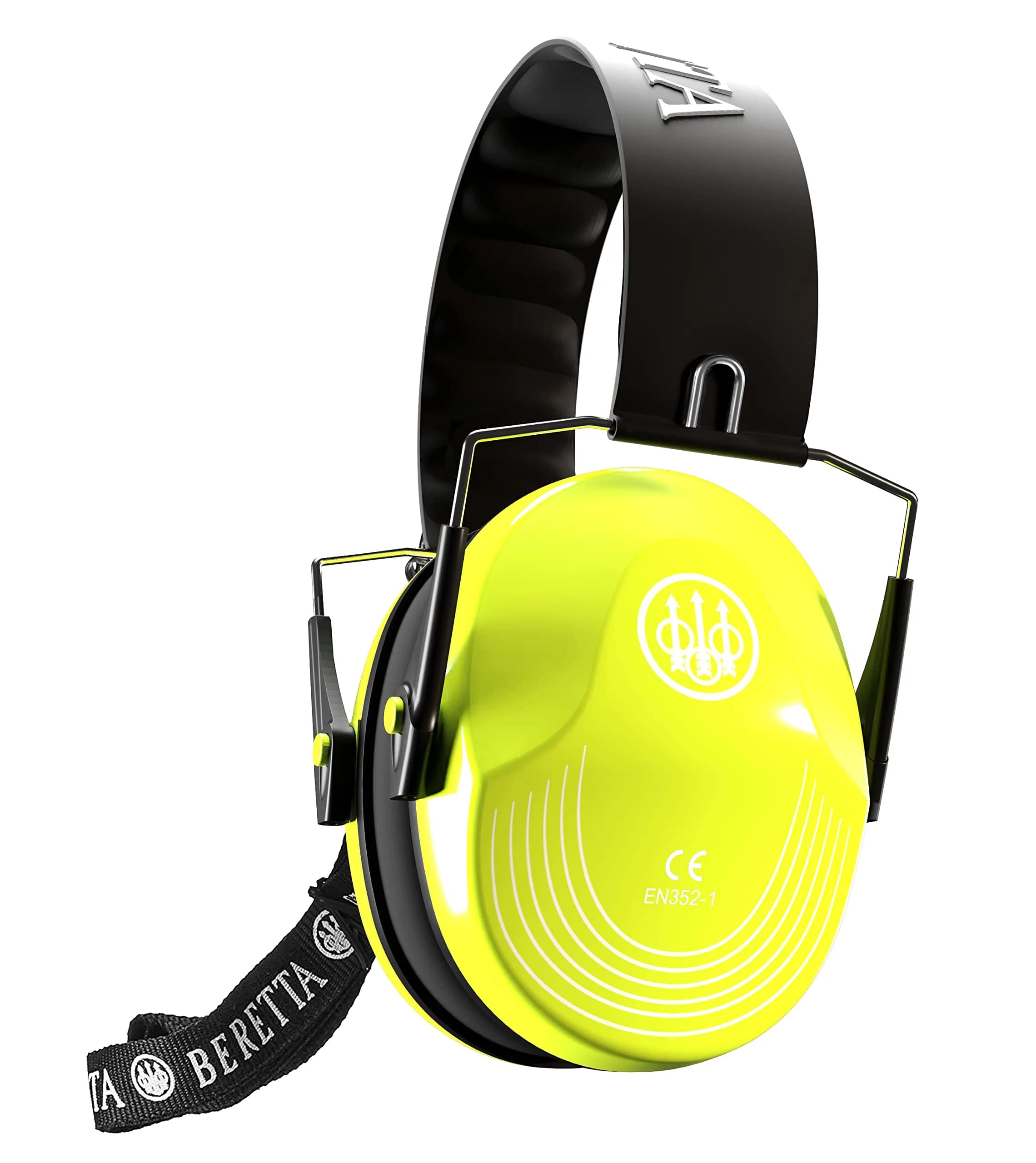 Beretta Safety Pro Earmuff Yellow Fluorescent | 25dB Noise Reduction Rating for Shooting Range — Yellow Fluorescent