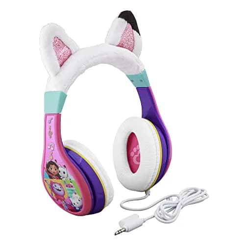 eKids Gabby's Dollhouse Wired Headphones with 3.5mm Jack | Kid-Friendly Stereo Sound thumbnail 1