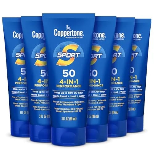Coppertone Sport Sunscreen Lotion SPF 50, 6 x 3 Fl Oz (18 Fl Oz Total) | Broad Spectrum UVA/UVB Protection thumbnail 1