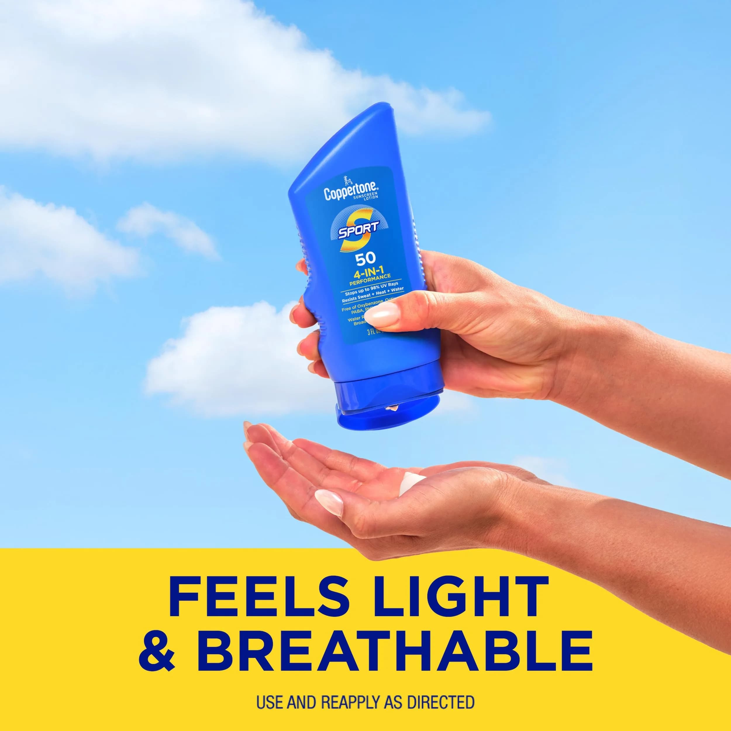 Coppertone Sport Sunscreen Lotion SPF 50, 6 x 3 Fl Oz (18 Fl Oz Total) | Broad Spectrum UVA/UVB Protection - view 8