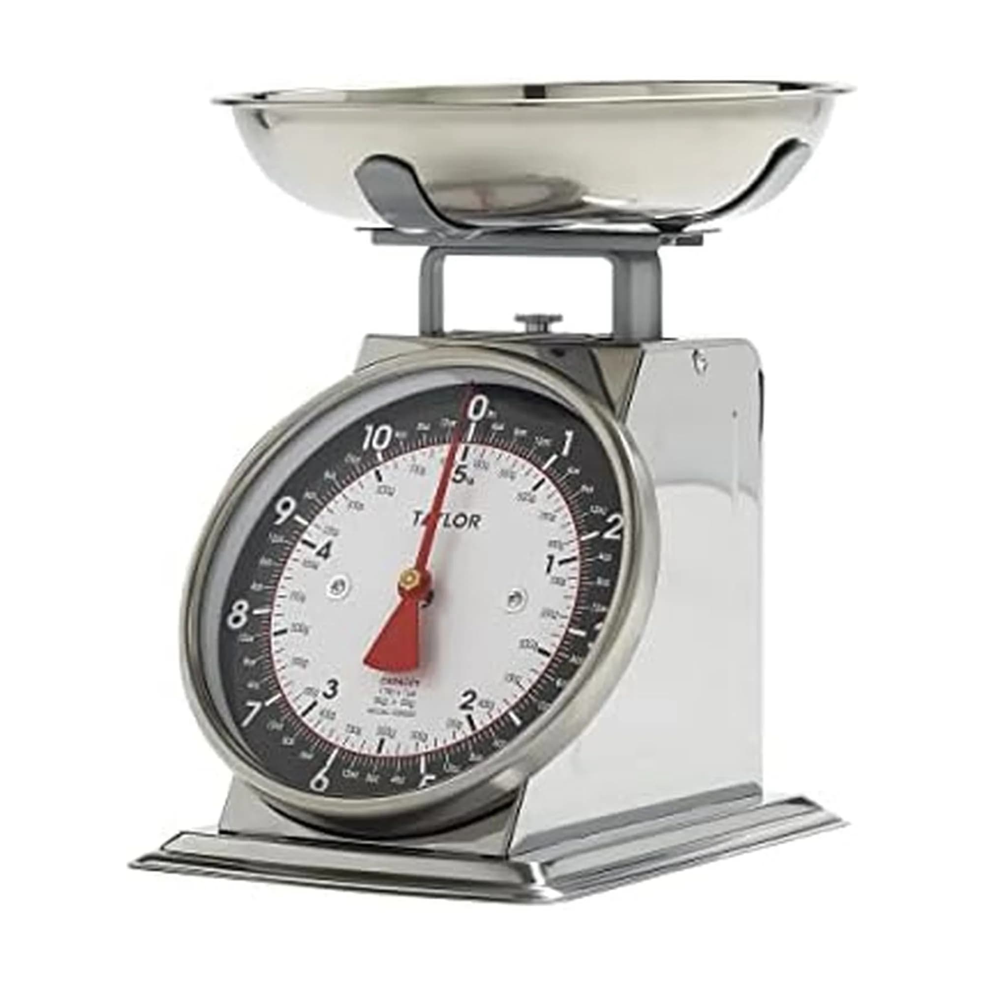 Taylor Vintage Mechanical Kitchen Scale 5 kg (11 lb) with Bowl | Battery-Free Precision for Baking and Meal Prep