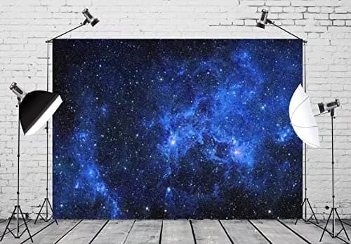 BELECO 7x5ft Fabric Galaxy Stars Backdrop Starry Night Sky | Space Theme Photography Background thumbnail 3