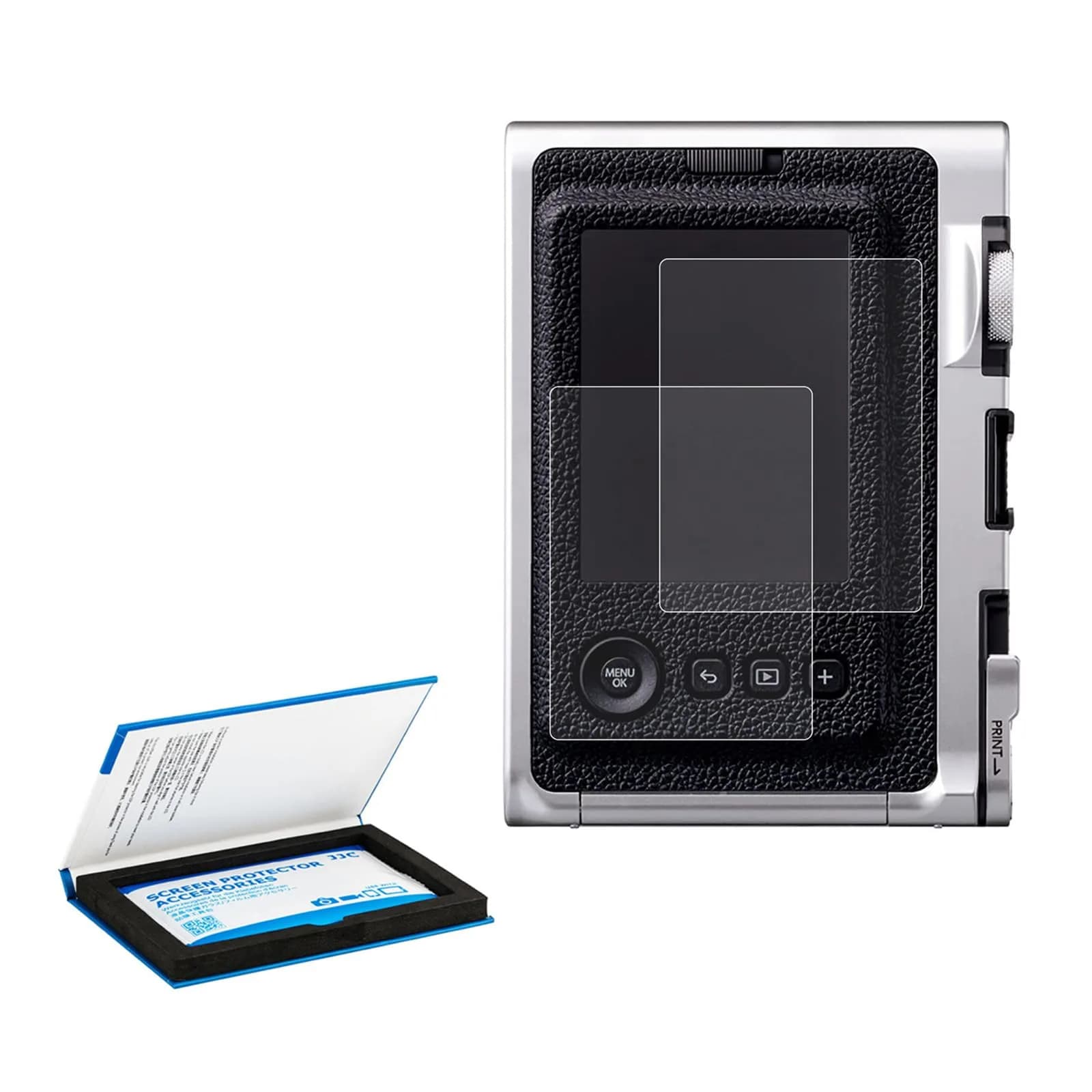 JJC Camera Screen Protector for Fuji Instax Mini Evo & X-PRO1 | Ultra-Thin 9H Hardness, Anti-Fingerprint, Rounded Edges — for Insta Mini Evo