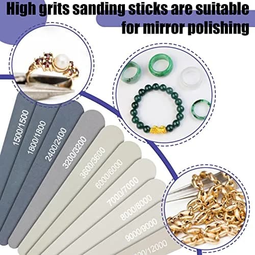 Honoson 10 Pcs Sanding Sticks for Plastic Models, High Grits, Water Drop | Assorted Grits for Fine Finishing thumbnail 4