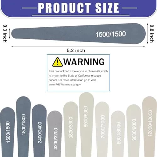 Honoson 10 Pcs Sanding Sticks for Plastic Models, High Grits, Water Drop | Assorted Grits for Fine Finishing thumbnail 2