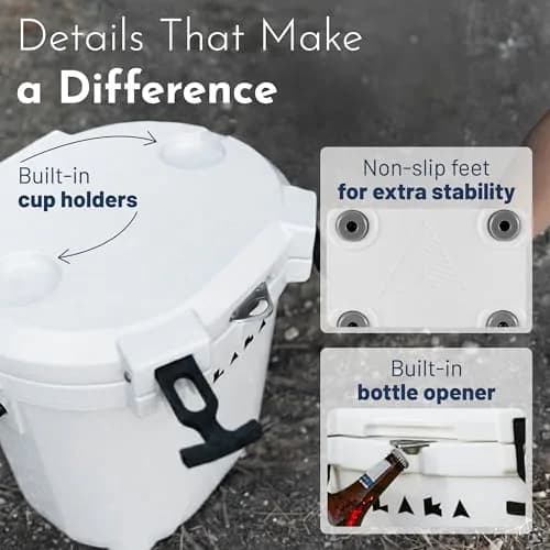 LAKA 20 Qt Cooler White | Compact Ice Chest with 3-Day Cold Retention thumbnail 6