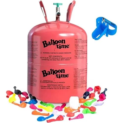 Wholesalehome Helium Tank for Balloons 14.9 Cu Ft | DIY Party Decoration Kit with 50 Latex Balloons thumbnail 1