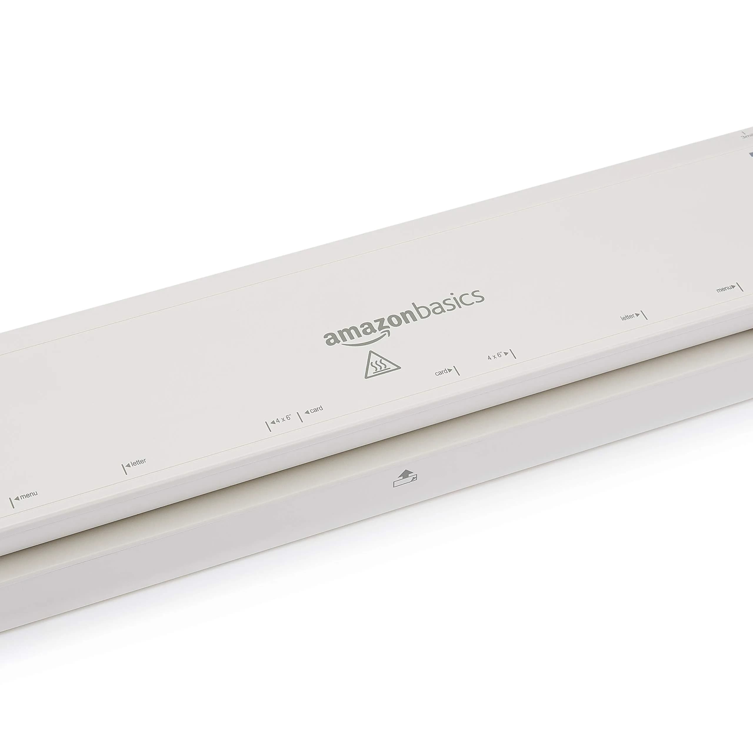 Amazon Basics 12-Inch Thermal Laminator Machine, White | Laminates up to 12" Wide Documents - view 2