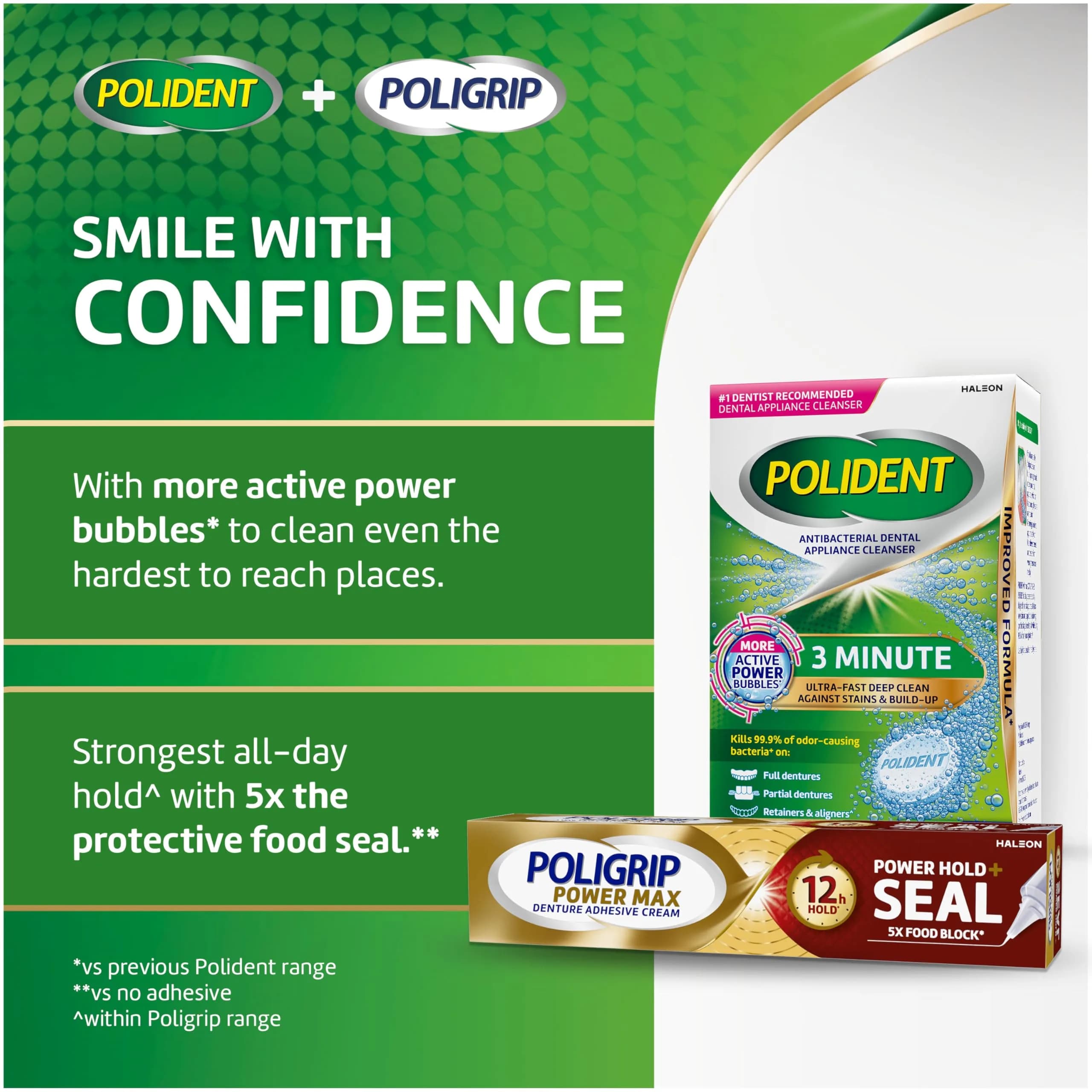 Super Poligrip Power Max Power Hold plus Seal Denture Adhesive Cream 65.9ml (2.2 oz) | Strongest All-Day Hold & Food Seal - view 8