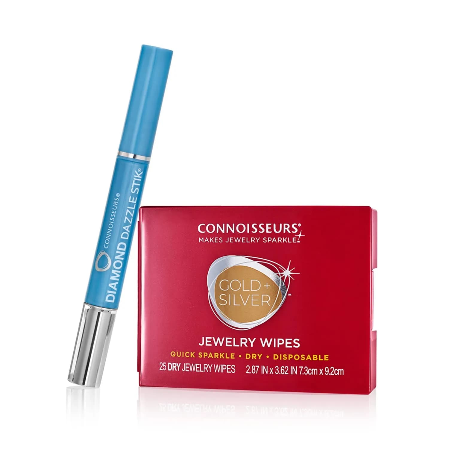 CONNOISSEURS Diamond Dazzle Stik & Jewelry Wipes Bundle | Jewelry Care Kit for Diamonds & Precious Stones - main product image