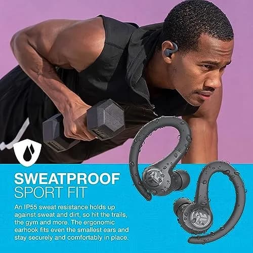 JLab Go Air Sport Wireless Workout Earbuds with C3 Calling & 32+ Hour Playtime, Graphite (6mm Dynamic Driver) thumbnail 3