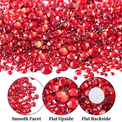 BELLEBOOST Flatback Rhinestones 4520 Pcs Colorful Nail Art Rhinestones with Picker & Tweezer | Multi-Size & Colorful (70-120 chars) thumbnail 3