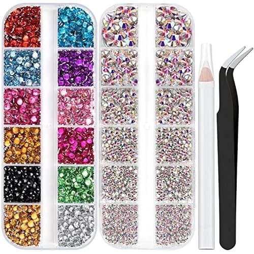 BELLEBOOST 4520 Pcs Nail Art Rhinestones & Gems Set with Tools | Flatback Crystal & AB Assortment thumbnail 1
