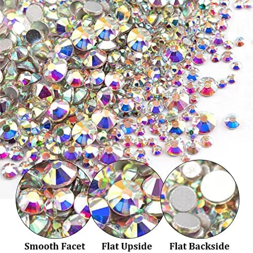 BELLEBOOST 4520 Pcs Nail Art Rhinestones & Gems Set with Tools | Flatback Crystal & AB Assortment thumbnail 3