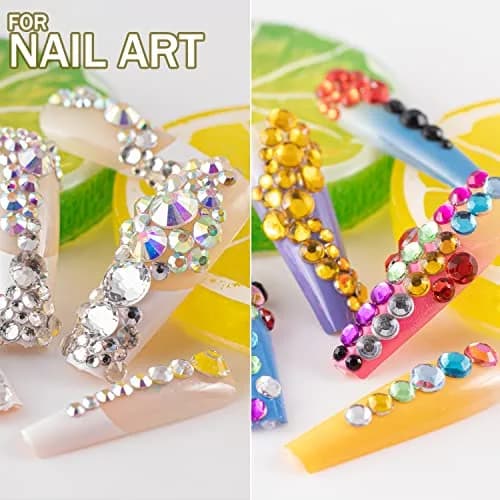 BELLEBOOST 4520 Pcs Nail Art Rhinestones Set with Tools | Crystal Gems for Nails & Crafts thumbnail 5