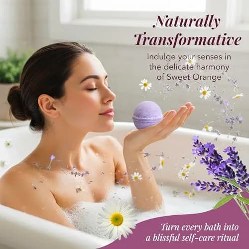 Saavy Naturals Bath Bombs – Relaxing Foaming Fizz Bubbles, Organic Bath Bombs for Women and Kids with Jojoba Oil - Gentle for Sensitive Skin - Made in USA - Lavender Chamomile (1 Pack) - 12 oz thumbnail 6