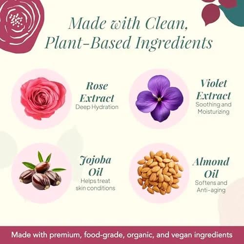Saavy Naturals Organic Bath Bombs – Relaxing Foaming Fizz, Bulgarian Rose, 12 oz | Gentle for Sensitive Skin thumbnail 3