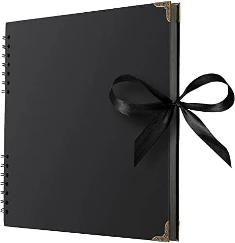 Bstorify Scrapbook Album, 80 Pages, 11 x 11 Inch, Black | Durable Kraft Paper, Creative & Long-Term Memory Storage thumbnail 1