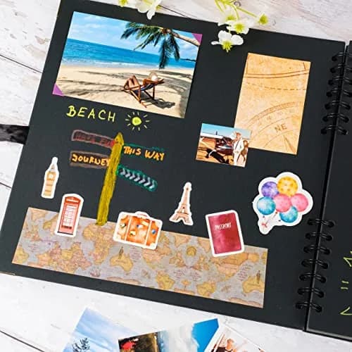 Bstorify Scrapbook Album, 80 Pages, 11 x 11 Inch, Black | Durable Kraft Paper, Creative & Long-Term Memory Storage thumbnail 5