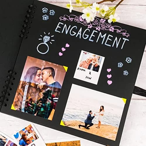Bstorify Scrapbook Album, 80 Pages, 11 x 11 Inch, Black | Durable Kraft Paper, Creative & Long-Term Memory Storage thumbnail 6
