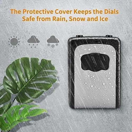 Fayleeko Portable Key Lock Box 4 Pack | Weatherproof Wall Mounted Security for House Keys thumbnail 6