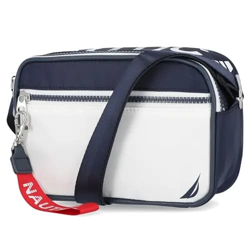 Nautica High Seas Camera Crossbody Bag Indigo/White 20.32cm (8") | Stylish & Practical Travel Accessory thumbnail 1