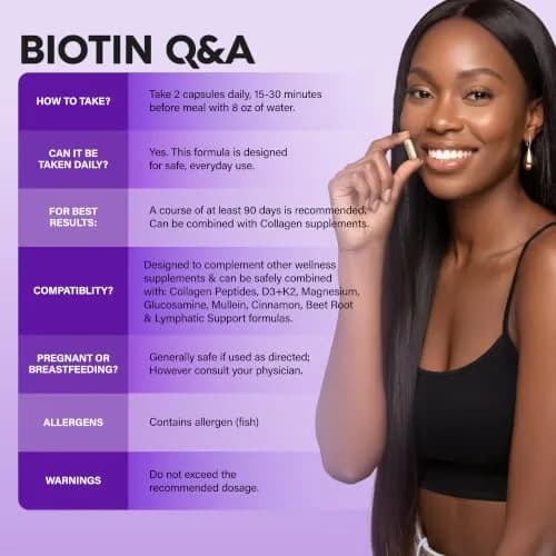 NUTRAHARMONY Biotin Collagen Hyaluronic Acid Keratin Capsules 60 Count | Clinically Tested Hair Growth Support thumbnail 8
