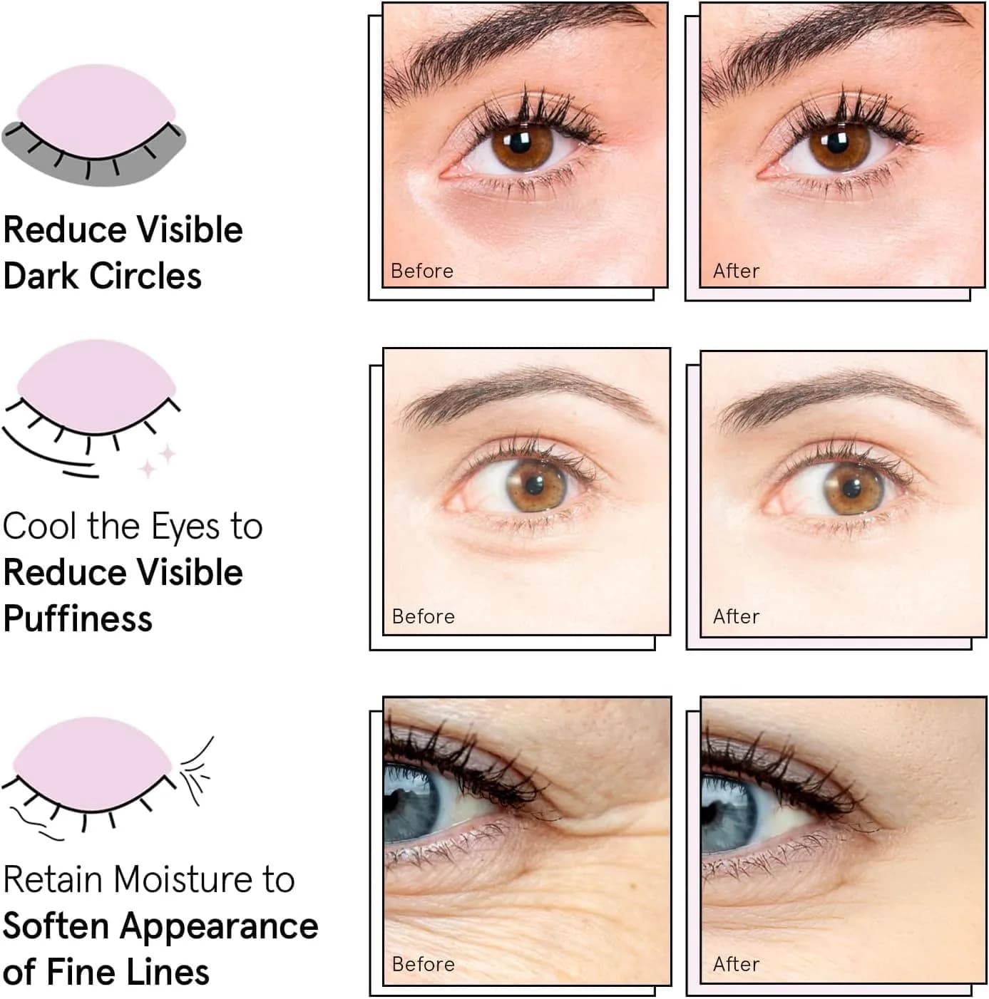 grace & stella Award Winning Under Eye Mask - 72 Pairs (Gold, Pink, Blue) | Cruelty-Free & Vegan Gel Eye Patches - view 7