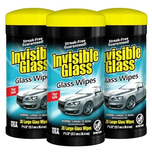Invisible Glass Auto Glass Cleaning Wipes 84 Count (Pack of 3) | Streak-Free Clarity for All Vehicle Glass thumbnail 1