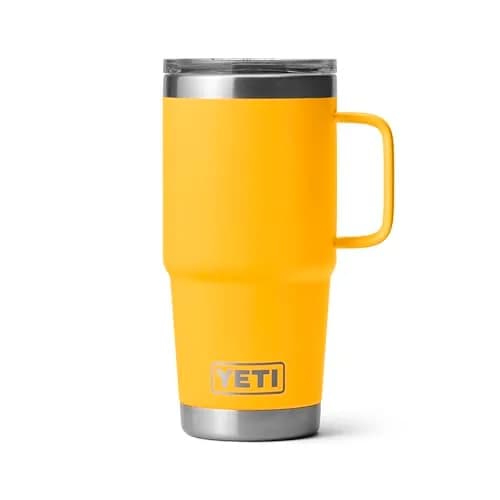 YETI Stainless Steel Rambler Travel Mug 20 oz | Vacuum Insulated with Stronghold Lid, Alpine Yellow thumbnail 1