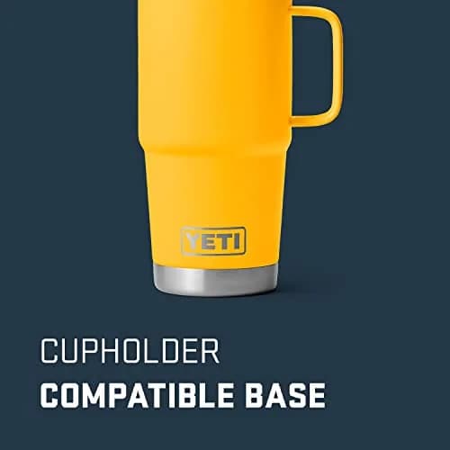 YETI Stainless Steel Rambler Travel Mug 20 oz | Vacuum Insulated with Stronghold Lid, Alpine Yellow thumbnail 2