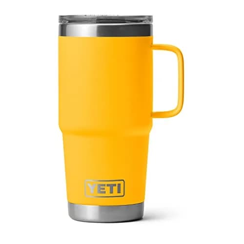 YETI Stainless Steel Rambler Travel Mug 20 oz | Vacuum Insulated with Stronghold Lid, Alpine Yellow thumbnail 3