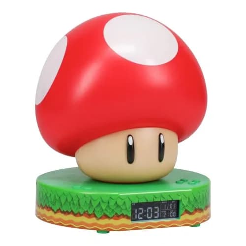 Paladone Super Mario Bros Mushroom Digital Alarm Clock with Night Light & Sounds, 13.7 cm thumbnail 9
