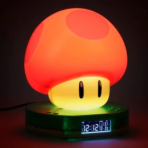 Paladone Super Mario Bros Mushroom Digital Alarm Clock with Night Light & Sounds, 13.7 cm thumbnail 12