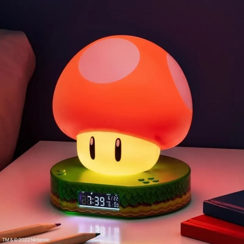 Paladone Super Mario Bros Mushroom Digital Alarm Clock with Night Light & Sounds, 13.7 cm thumbnail 5