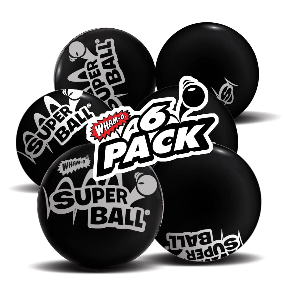 Wham-O Original Superball with Zectron (6 Pack Bundle) | Classic American Toy for Outdoor Fun - view 2