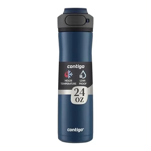 Contigo Cortland Chill 2.0 Stainless Steel Water Bottle, Blueberry, 710ml | Spill-proof, Keeps Drinks Cold 24H thumbnail 1