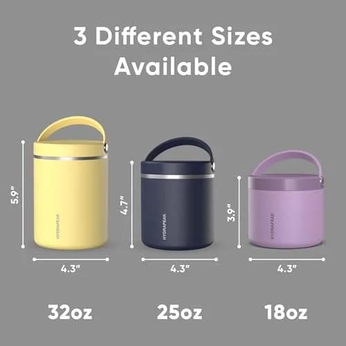 Hydrapeak 750ml (25oz) Black Vacuum Insulated Food Jar | Keeps Food Hot 10 Hrs, Cold 16 Hrs thumbnail 5
