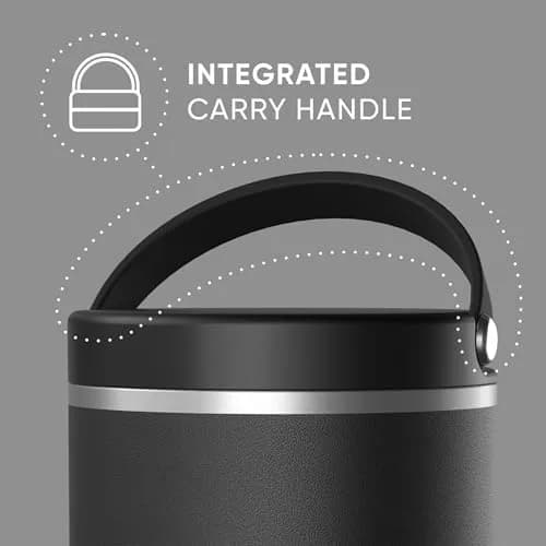 Hydrapeak 750ml (25oz) Black Vacuum Insulated Food Jar | Keeps Food Hot 10 Hrs, Cold 16 Hrs thumbnail 4