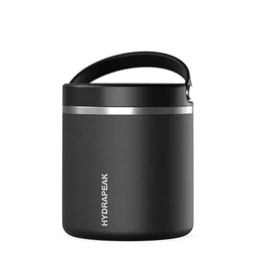 Hydrapeak 750ml (25oz) Black Vacuum Insulated Food Jar | Keeps Food Hot 10 Hrs, Cold 16 Hrs - main product image