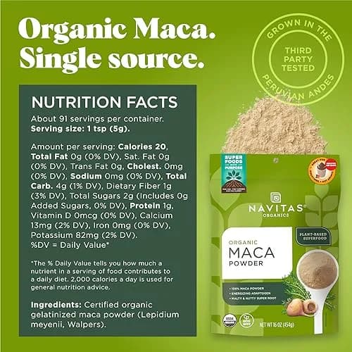 Navitas Organics Gelatinized Maca Powder, 32 Ounce - Adaptogen for Energy & Balance - view 2