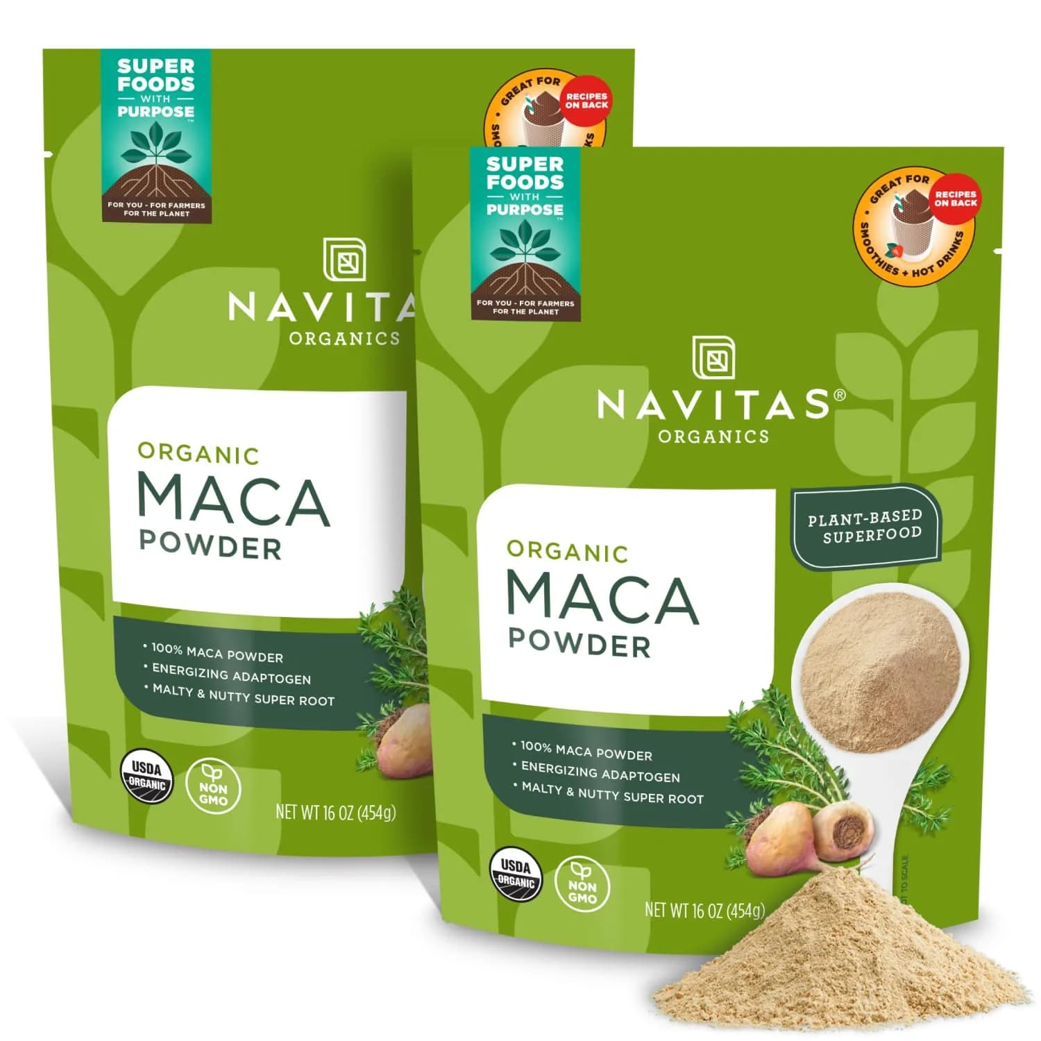 Navitas Organics Gelatinized Maca Powder | 113g (4oz) Adaptogen for Energy & Balance — 32 Ounce