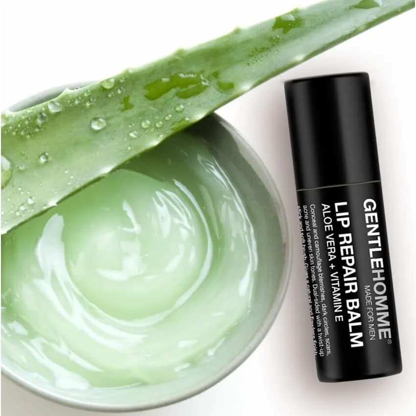 Gentlehomme Lip Repair Balm 3 Pack | SPF 15, Aloe Vera & Vitamin E, Hydrates & Repairs Dry Lips thumbnail 4